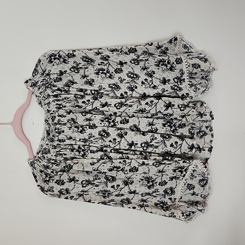 Abercrombie and Fitch off shoulder blouse top bohemian gauze bell sleeve flowy